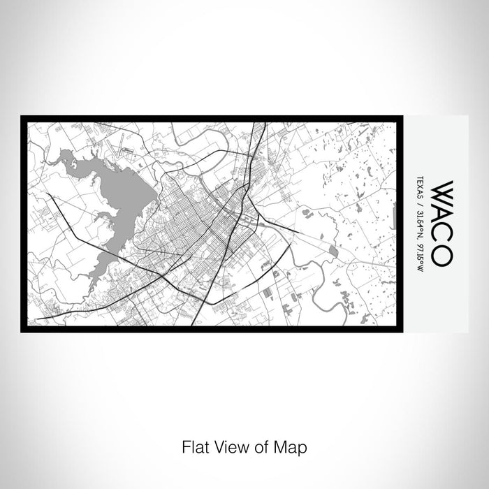 Rendered View of Waco Texas Map on 17oz Stainless Steel Insulated Bottle with printed classic style map