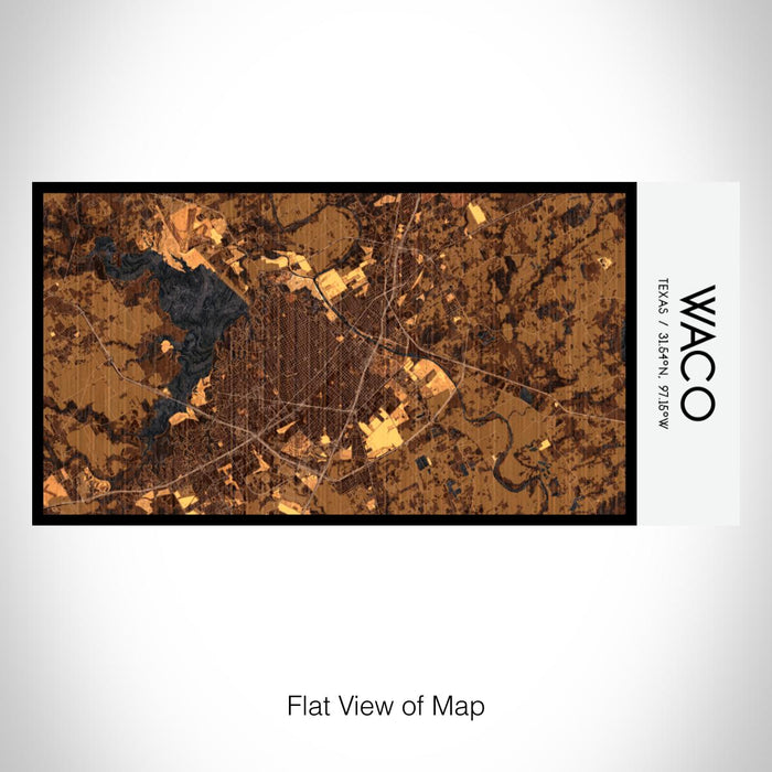 Rendered View of Waco Texas Map on 17oz Stainless Steel Insulated Bottle with printed ember style map