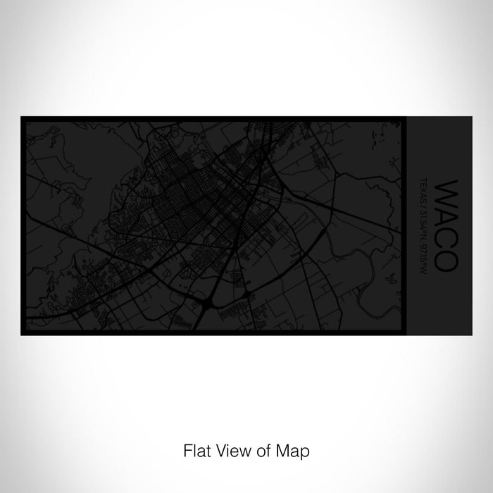 Rendered View of Waco Texas Map on 17oz Stainless Steel Insulated Cola Bottle in Stainless in Matte Black