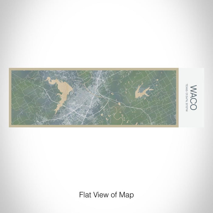 Rendered View of Waco Texas Map on 10oz Stainless Steel Insulated Cup in Afternoon with Sliding Lid