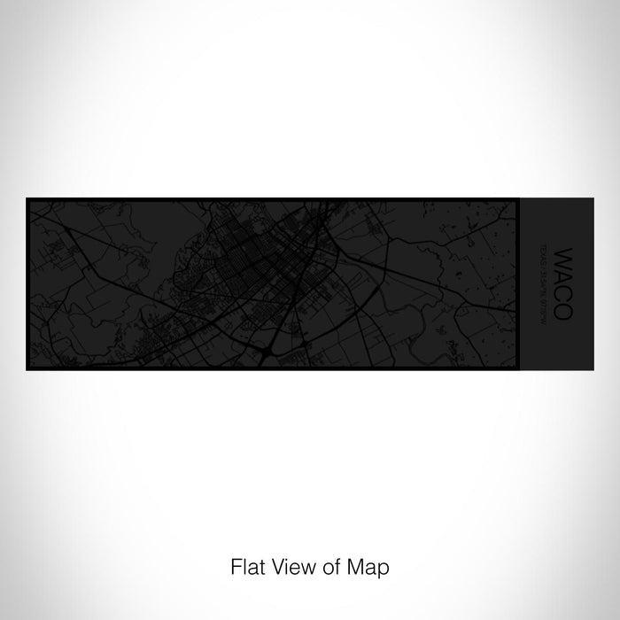 Rendered View of Waco Texas Map on 10oz Stainless Steel Insulated Cup in Matte Black with Sliding Lid