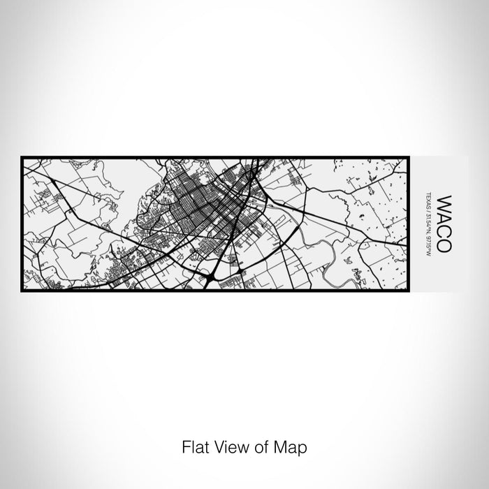 Rendered View of Waco Texas Map on 10oz Stainless Steel Insulated Cup in Matte White with Sliding Lid