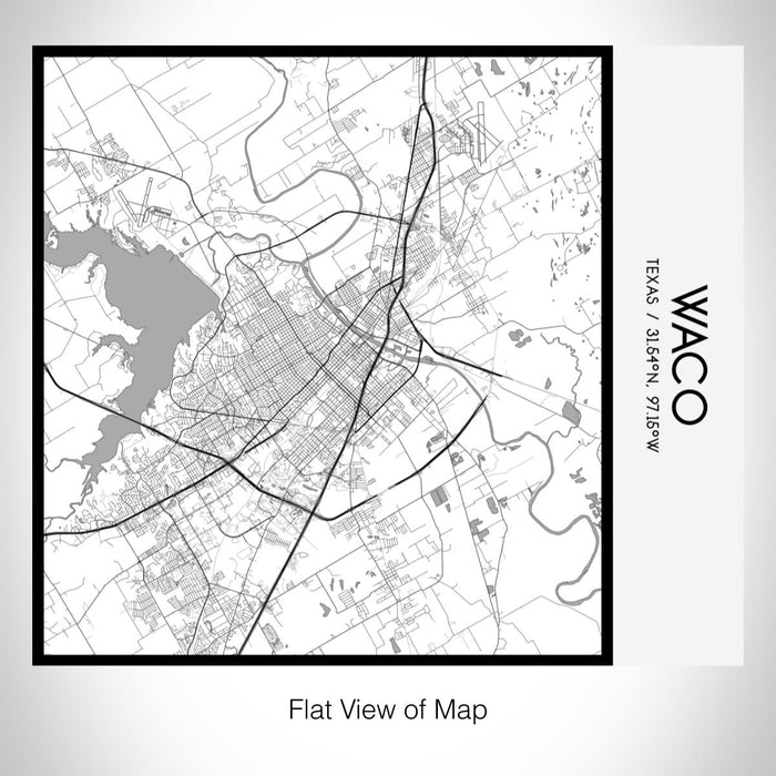 Rendered View of Waco Texas Map on 17oz Stainless Steel Insulated Tumbler in Classic Map Style