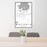 24x36 Waconia Minnesota Map Print Portrait Orientation in Classic Style Behind 2 Chairs Table and Potted Plant
