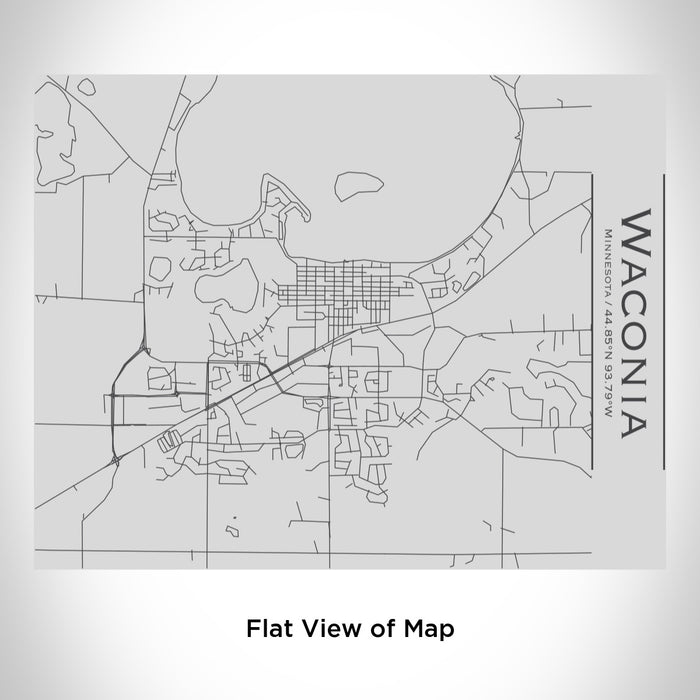 Rendered View of Waconia Minnesota Map Engraving on 20oz Stainless Steel Insulated Bottle with Bamboo Top