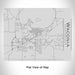 Rendered View of Waconia Minnesota Map Engraving on 20oz Stainless Steel Insulated Bottle with Bamboo Top