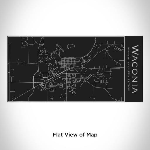 Rendered View of Waconia Minnesota Map Engraving on 17oz Stainless Steel Insulated Cola Bottle in Black