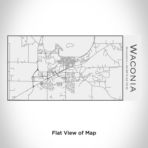 Rendered View of Waconia Minnesota Map Engraving on 17oz Stainless Steel Insulated Cola Bottle in White