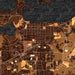 Waconia Minnesota Map Print in Ember Style Zoomed In Close Up Showing Details