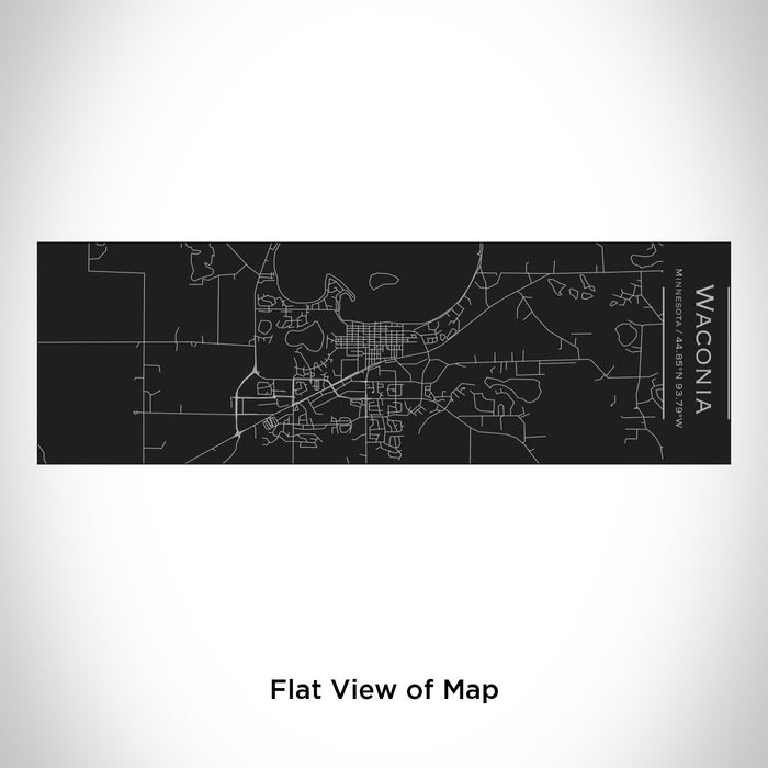 Rendered View of Waconia Minnesota Map Engraving on 10oz Stainless Steel Insulated Cup with Sliding Lid in Black