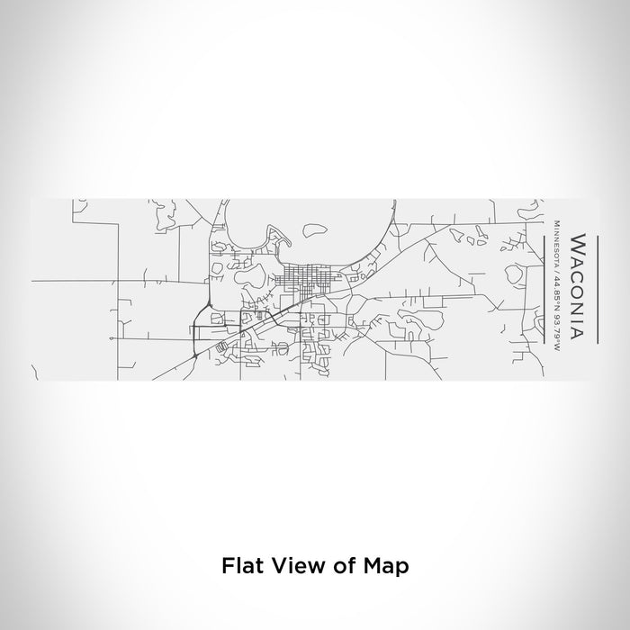 Rendered View of Waconia Minnesota Map Engraving on 10oz Stainless Steel Insulated Cup with Sliding Lid in White
