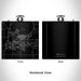 Rendered View of Waconia Minnesota Map Engraving on 6oz Stainless Steel Flask in Black