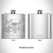 Rendered View of Waconia Minnesota Map Engraving on 6oz Stainless Steel Flask