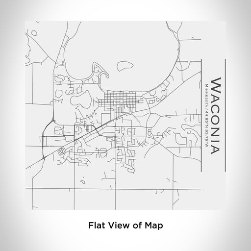 Rendered View of Waconia Minnesota Map Engraving on 17oz Stainless Steel Insulated Tumbler in White