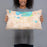Person holding 20x12 Custom Waconia Minnesota Map Throw Pillow in Watercolor