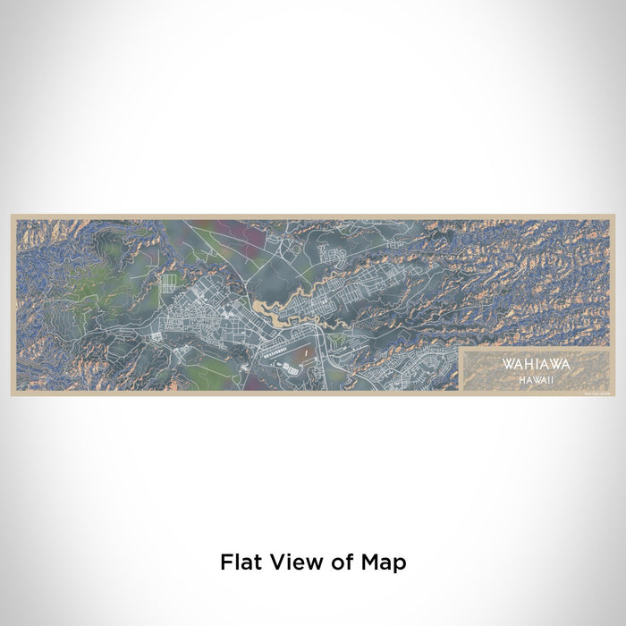 Flat View of Map Custom Wahiawa Hawaii Map Enamel Mug in Afternoon