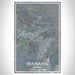 Wahiawa Hawaii Map Print Portrait Orientation in Afternoon Style With Shaded Background