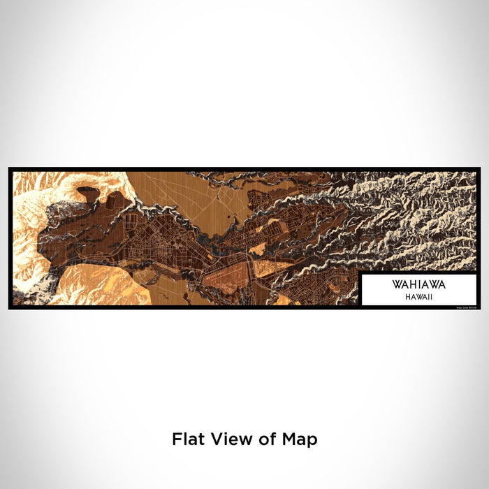 Flat View of Map Custom Wahiawa Hawaii Map Enamel Mug in Ember