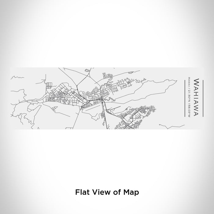 Rendered View of Wahiawa Hawaii Map Engraving on 10oz Stainless Steel Insulated Cup with Sliding Lid in White