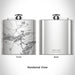 Rendered View of Wahiawa Hawaii Map Engraving on 6oz Stainless Steel Flask