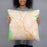 Person holding 18x18 Custom Wahiawa Hawaii Map Throw Pillow in Watercolor