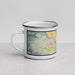 Left View Custom Wahiawa Hawaii Map Enamel Mug in Woodblock