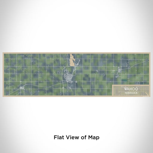 Flat View of Map Custom Wahoo Nebraska Map Enamel Mug in Afternoon