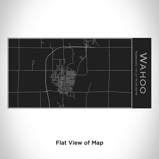 Rendered View of Wahoo Nebraska Map Engraving on 17oz Stainless Steel Insulated Cola Bottle in Black