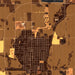 Wahoo Nebraska Map Print in Ember Style Zoomed In Close Up Showing Details