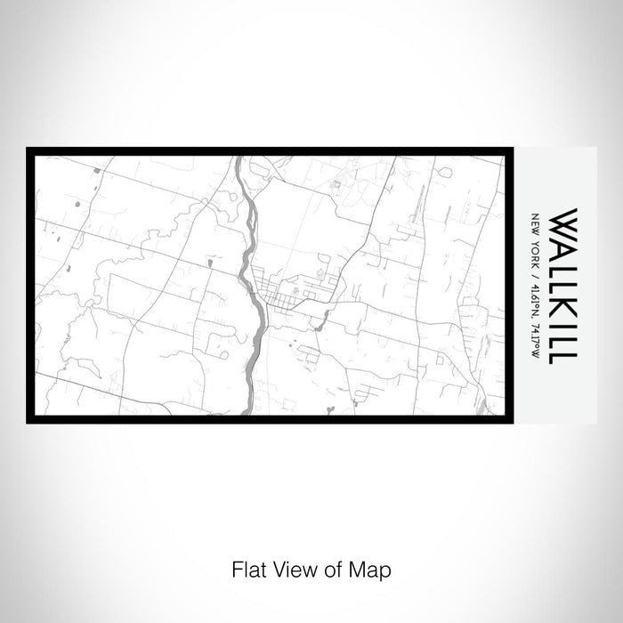 Rendered View of Wallkill New York Map on 17oz Stainless Steel Insulated Bottle with printed classic style map