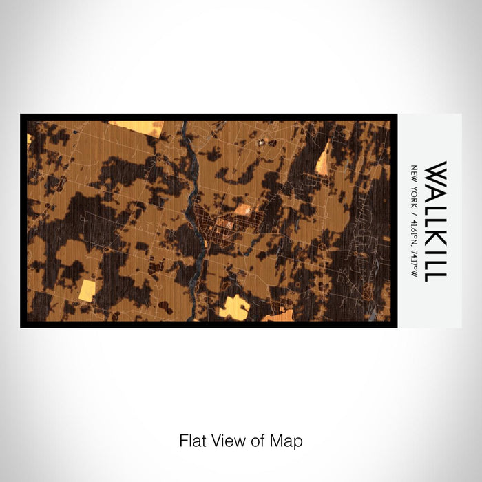 Rendered View of Wallkill New York Map on 17oz Stainless Steel Insulated Bottle with printed ember style map