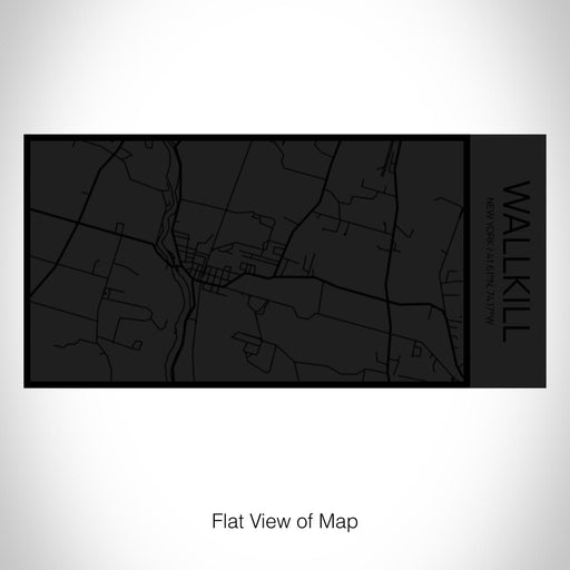 Rendered View of Wallkill New York Map on 17oz Stainless Steel Insulated Cola Bottle in Stainless in Matte Black