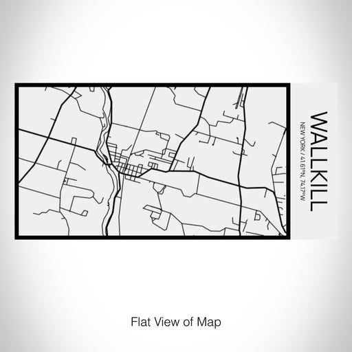 Rendered View of Wallkill New York Map on 17oz Stainless Steel Insulated Cola Bottle in Stainless in Matte White