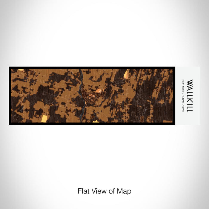 Rendered View of Wallkill New York Map on 10oz Stainless Steel Insulated Cup in Ember with Sliding Lid