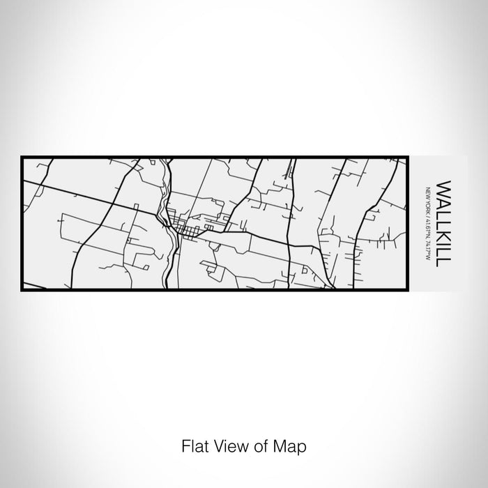 Rendered View of Wallkill New York Map on 10oz Stainless Steel Insulated Cup in Matte White with Sliding Lid