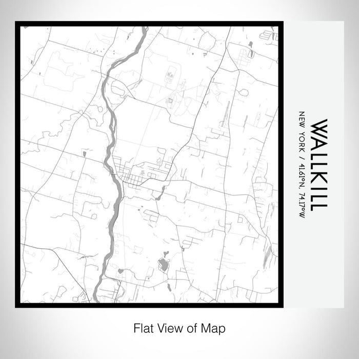 Rendered View of Wallkill New York Map on 17oz Stainless Steel Insulated Tumbler in Classic Map Style