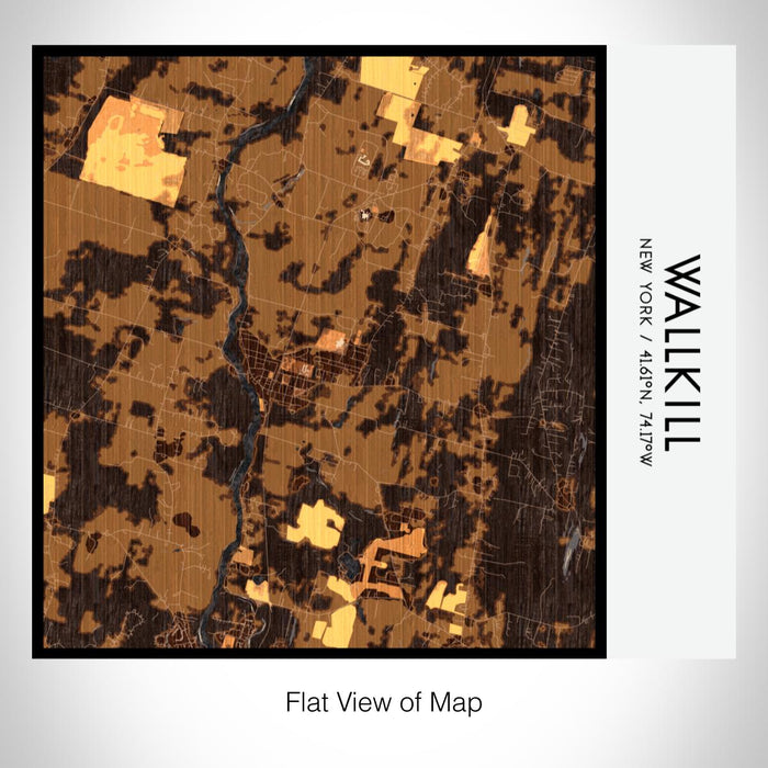 Rendered View of Wallkill New York Map on 17oz Stainless Steel Insulated Tumbler in Ember Map Style