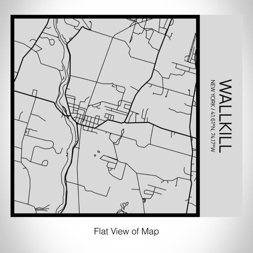 Rendered View of Wallkill New York Map on 17oz Stainless Steel Insulated Tumbler in Tactile Lines with Succulent in Background