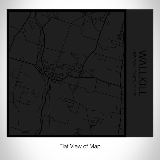 Rendered View of Wallkill New York Map on 17oz Stainless Steel Insulated Tumbler in Matte Black with Tactile Lines