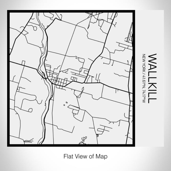Rendered View of Wallkill New York Map on 17oz Stainless Steel Insulated Tumbler in Matte White with Tactile Lines