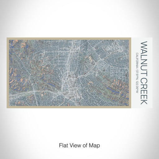 Rendered View of Walnut Creek California Map on 17oz Stainless Steel Insulated Bottle with printed afternoon style map