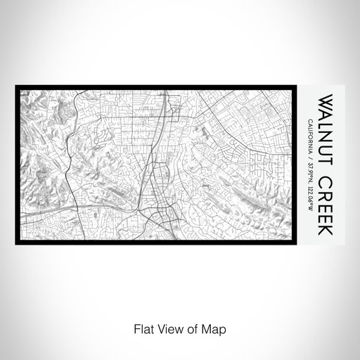 Rendered View of Walnut Creek California Map on 17oz Stainless Steel Insulated Bottle with printed classic style map