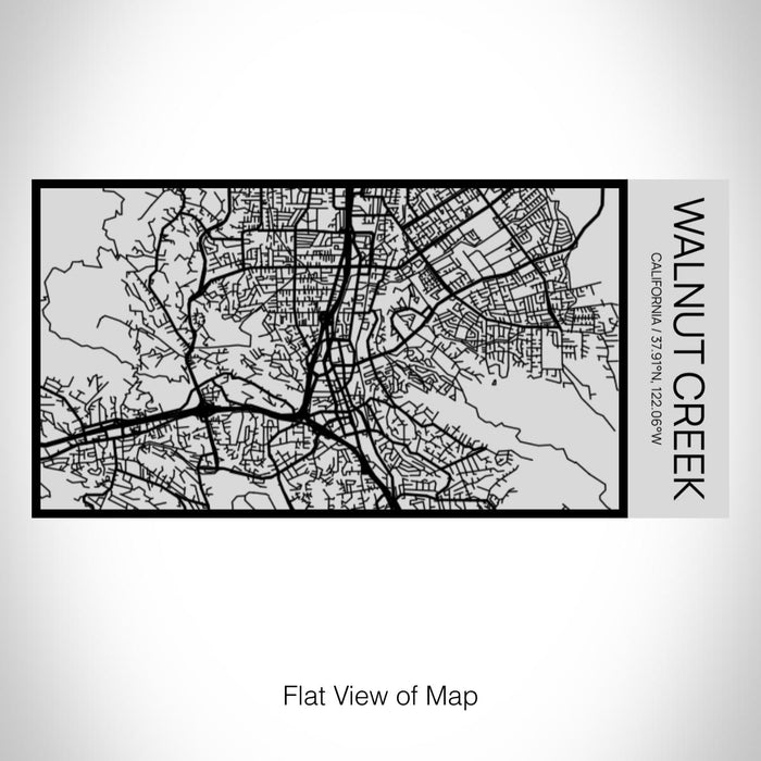 Rendered View of Walnut Creek California Map on 17oz Stainless Steel Insulated Cola Bottle in Stainless