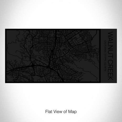 Rendered View of Walnut Creek California Map on 17oz Stainless Steel Insulated Cola Bottle in Stainless in Matte Black