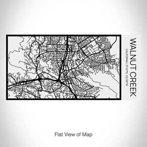 Rendered View of Walnut Creek California Map on 17oz Stainless Steel Insulated Cola Bottle in Stainless in Matte White