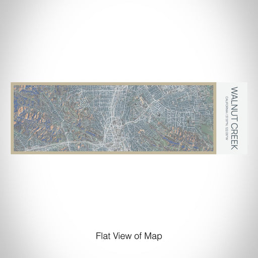 Rendered View of Walnut Creek California Map on 10oz Stainless Steel Insulated Cup in Afternoon with Sliding Lid