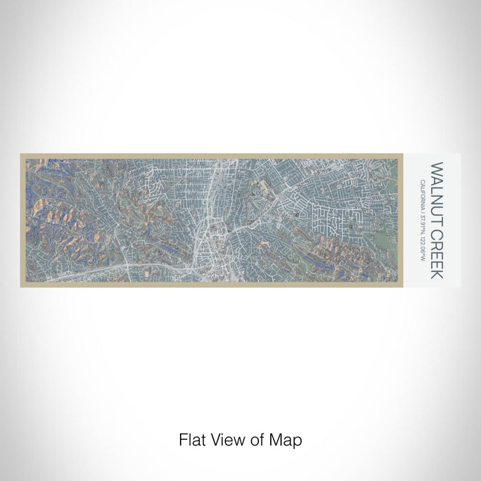 Rendered View of Walnut Creek California Map on 10oz Stainless Steel Insulated Cup in Afternoon with Sliding Lid