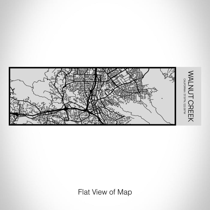 Rendered View of Walnut Creek California Map on 10oz Stainless Steel Insulated Cup with Sipping Lid