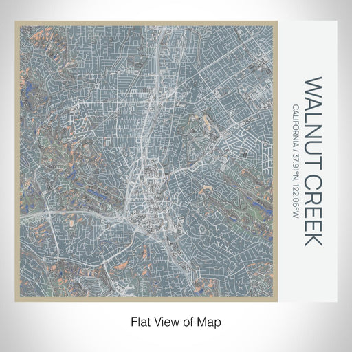 Rendered View of Walnut Creek California Map on 17oz Stainless Steel Insulated Tumbler in Afternoon Map Style