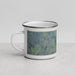 Left View Custom Warren Indiana Map Enamel Mug in Afternoon